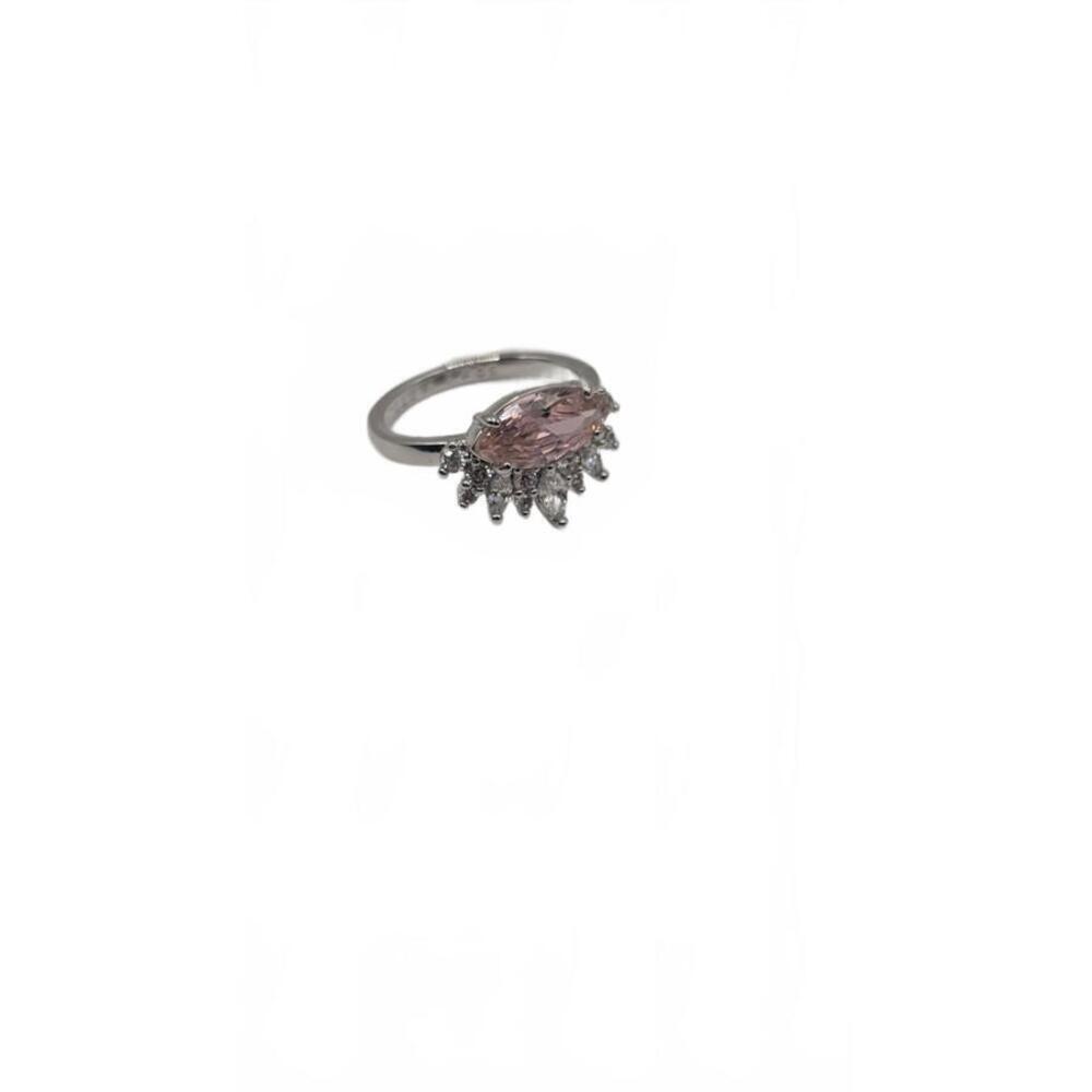 Stunning Pink Geode Ring with Sparkling Accents Size 7 - Picture 5 of 9